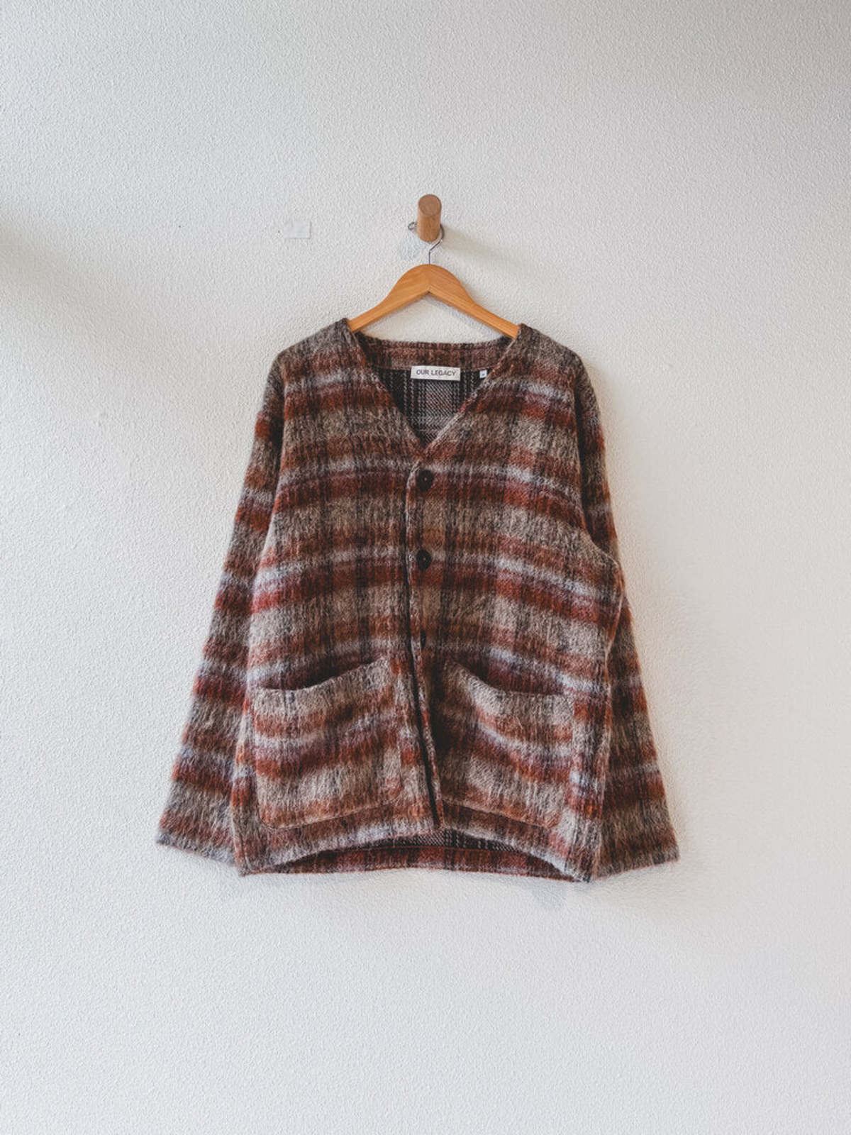 Our Legacy Ament Cardigan - Brown Check | Garmentory