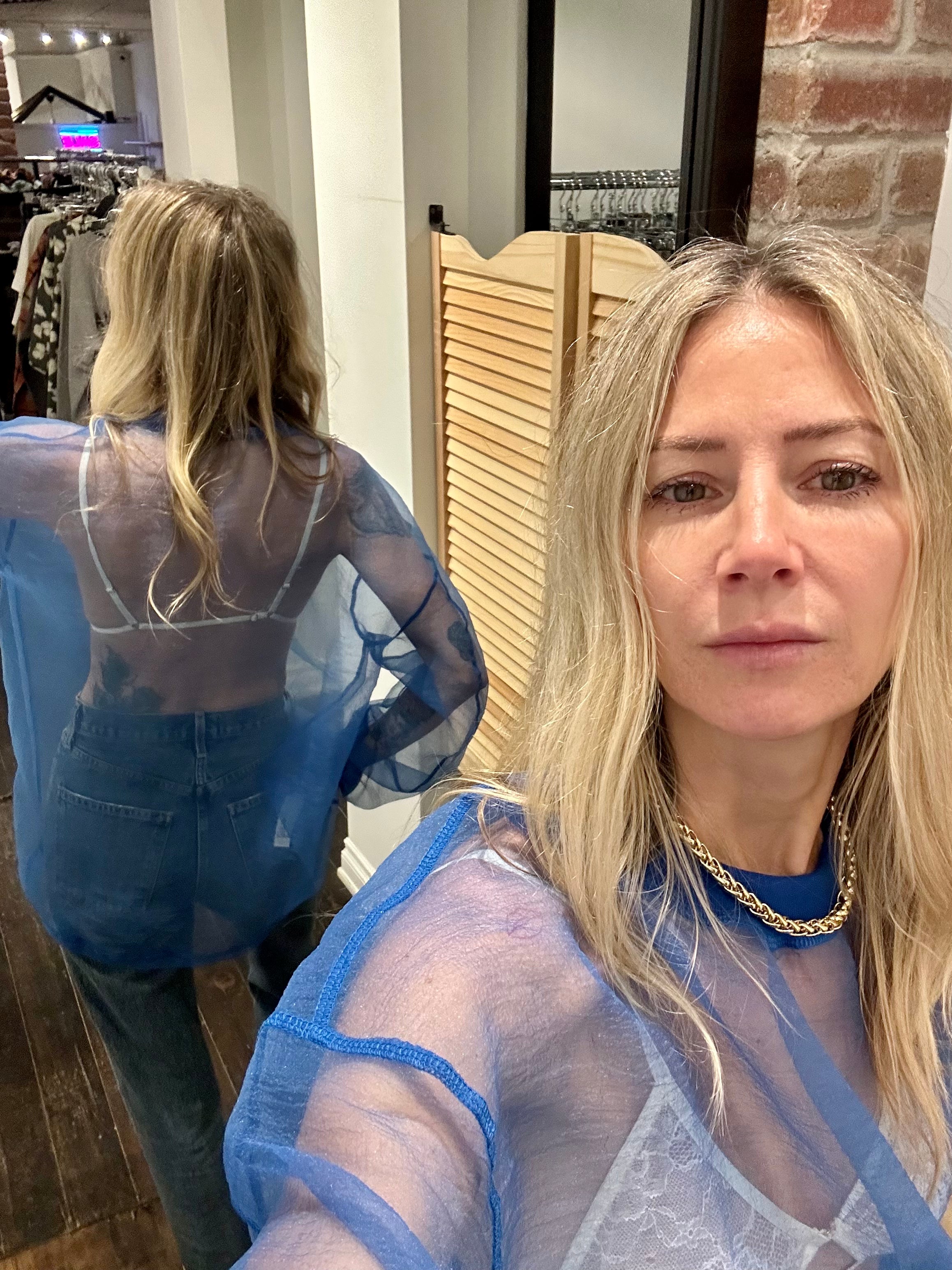 esthe organza sweatshirt - Blue | Garmentory