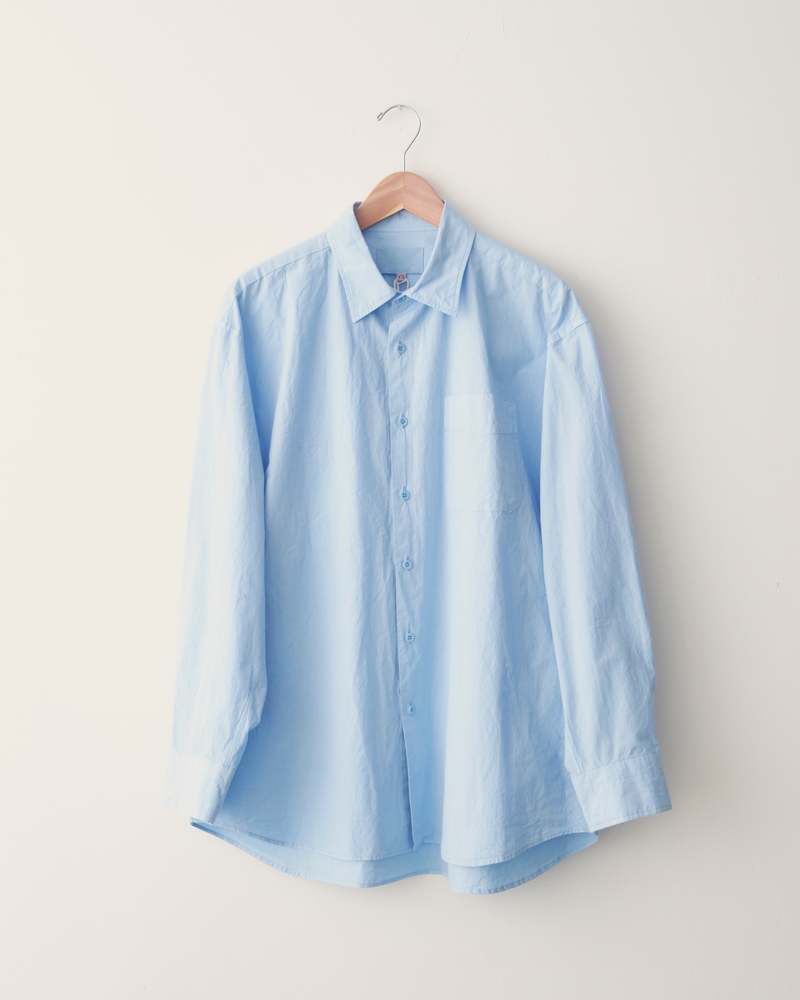 【新品未使用】Oversized Regular Collar Shirt Yoko Sakamoto Regular Collar Shirt - Sky Blue | Garmentory