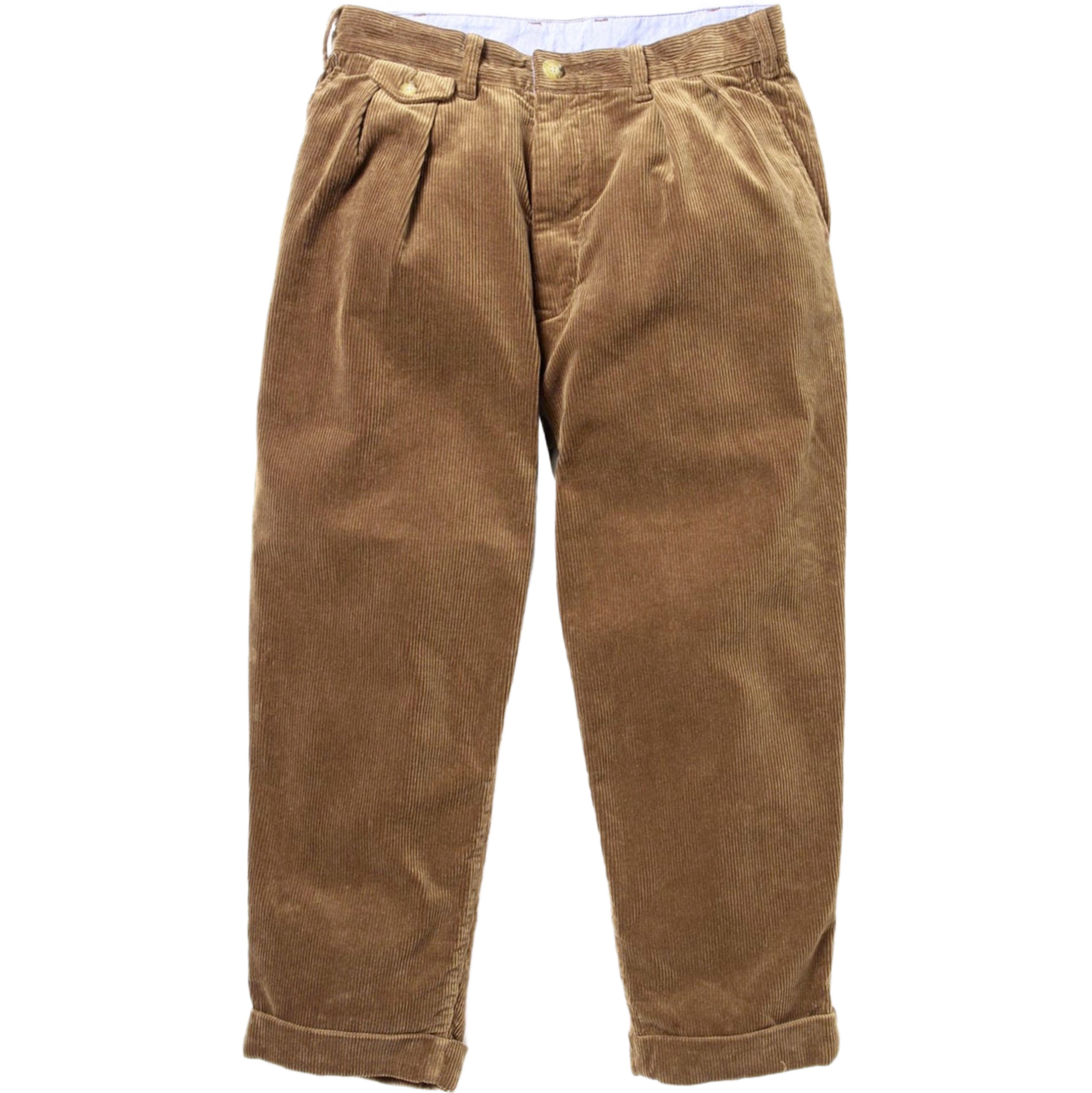 Beams Plus 2Pleats Corduroy Pants - Golden Brown | Garmentory
