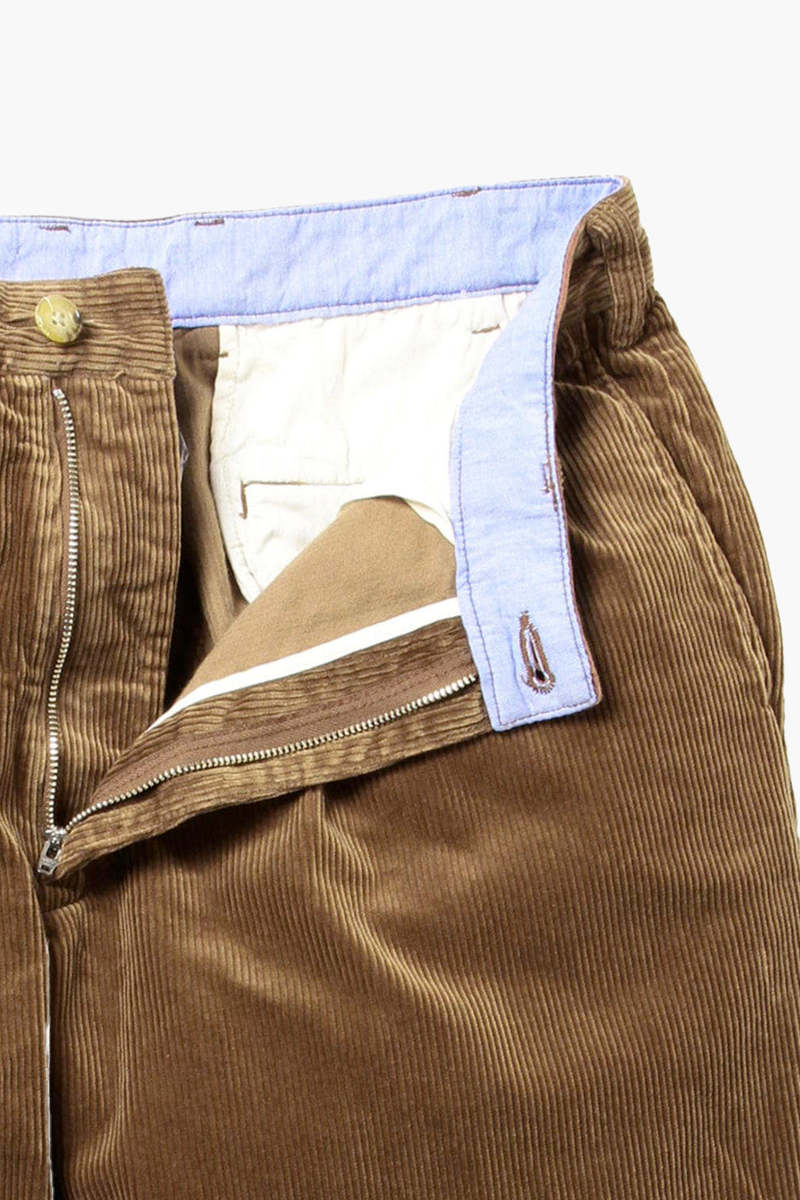 Beams Plus 2Pleats Corduroy Pants - Golden Brown | Garmentory