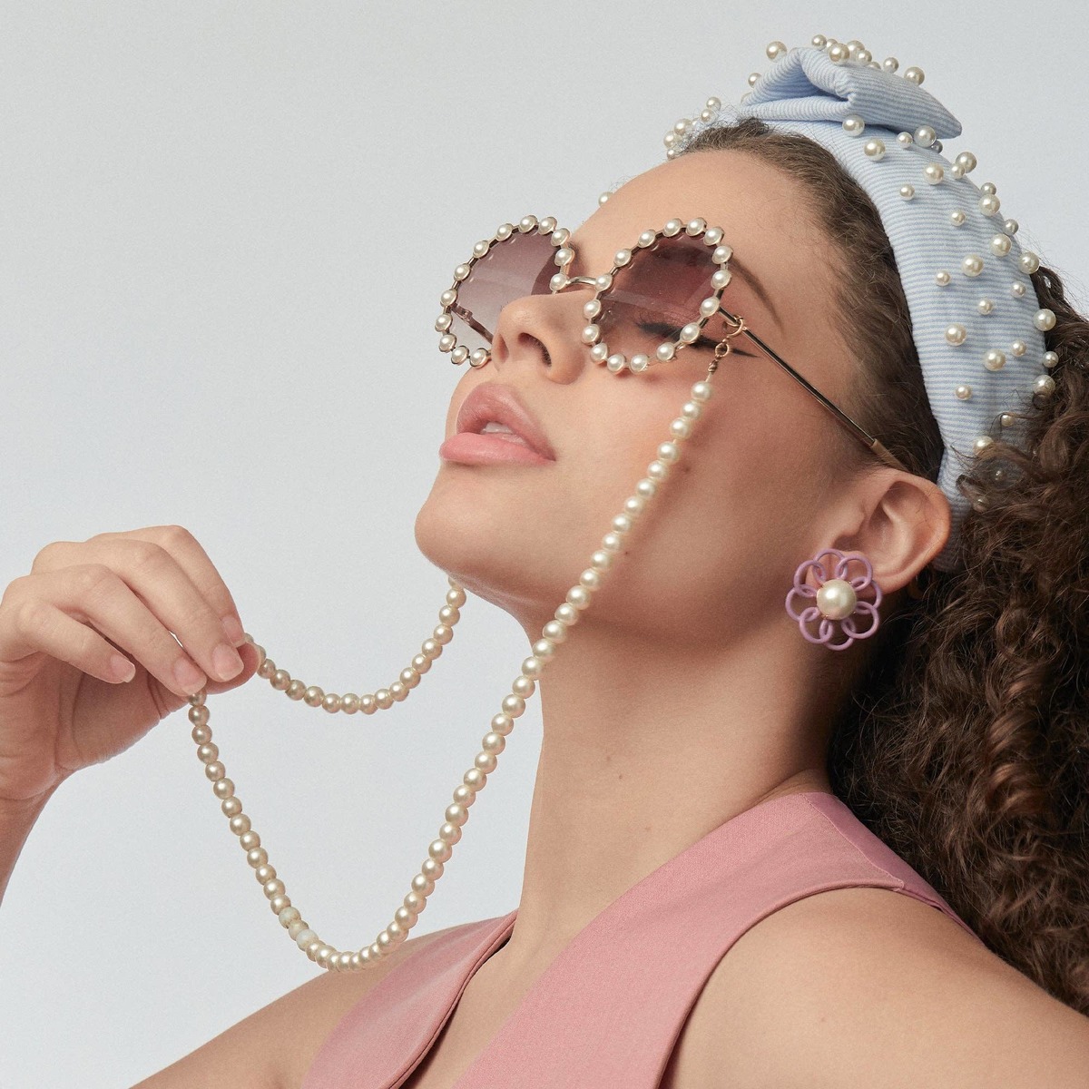 Lele Sadoughi Pearl Elton Sunglasses - Pearl | Garmentory