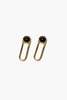 Odette New York Aura Stud Earrings - Black Onyx/Recycled Brass - Thumbnail 1
