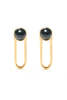 Odette New York Aura Stud Earrings - Black Onyx/Recycled Brass - Thumbnail 2