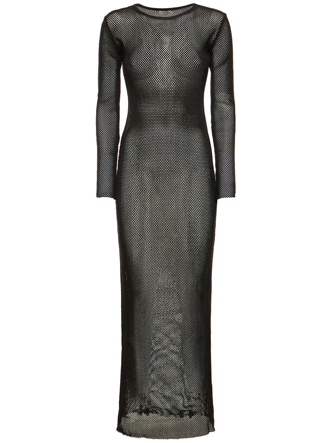 st agni mesh dress St. Agni Cotton Mesh Maxi Dress