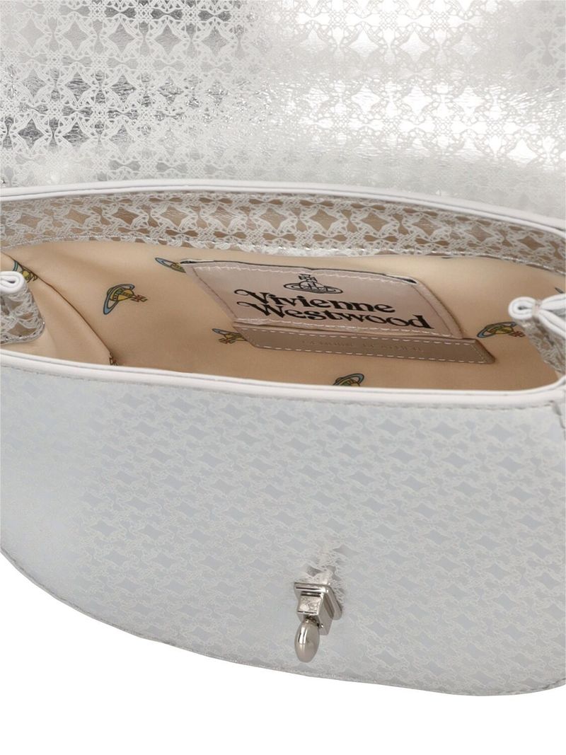 Vivienne Westwood Sofia Saddle Leather Shoulder Bag - Silver