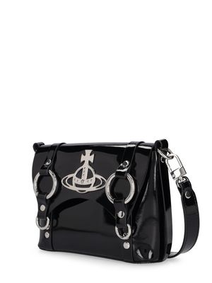 Vivienne Westwood Kim Patent Leather Crossbody Bag - Black