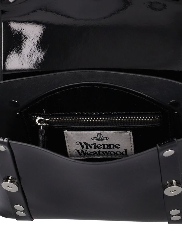 Vivienne Westwood Kim Patent Leather Crossbody Bag - Black
