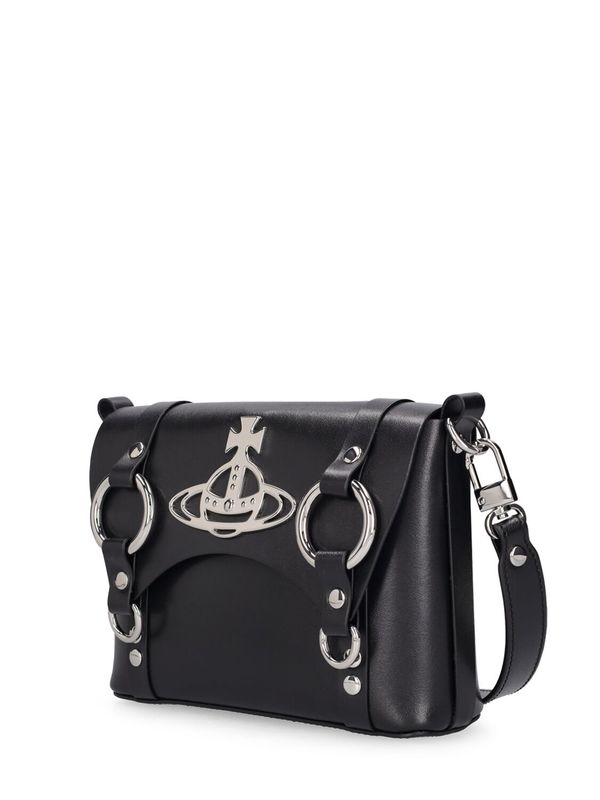 Vivienne Westwood Kim Smooth Leather Crossbody Bag - Black