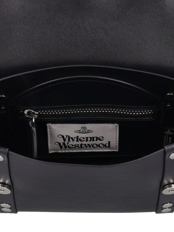 Vivienne Westwood Kim Smooth Leather Crossbody Bag - Black