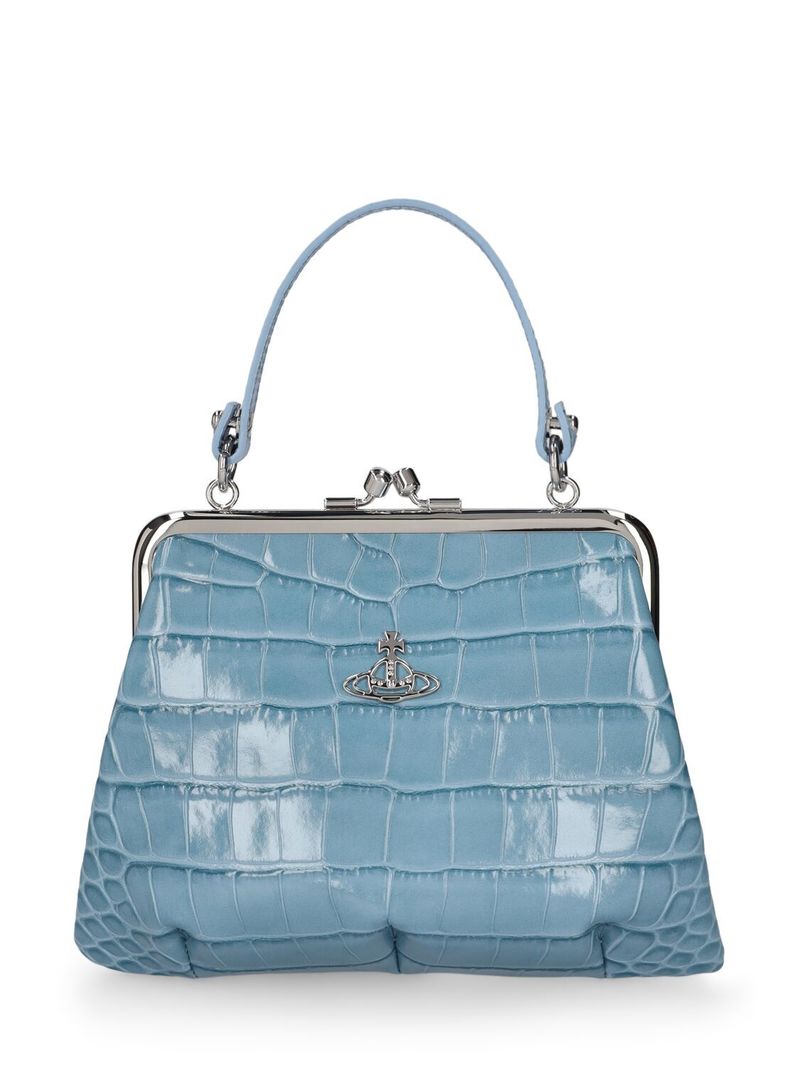 Vivienne Westwood Granny Frame Croc Embossed Leather Bag | Garmentory