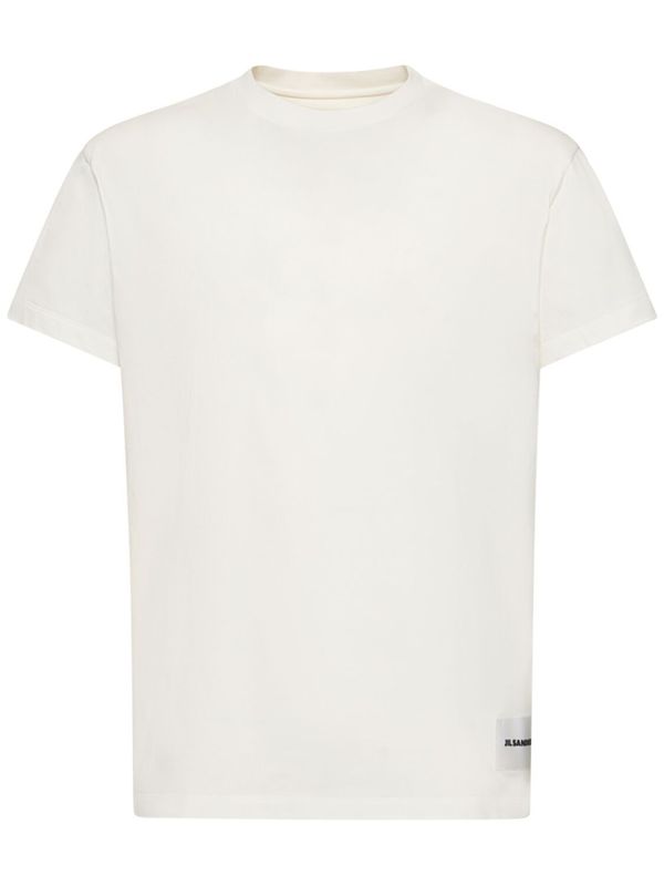 【関税＆送料込み】Jil Sander 3 Cotton T-Shirt Set 3-Pack Short-Sleeved T-Shirt Set Man | Jil Sander Official