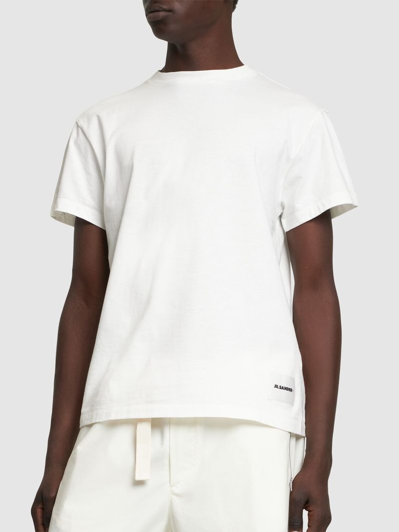 Jil Sander 3 Pack Plus Cotton T Shirt - White | Garmentory