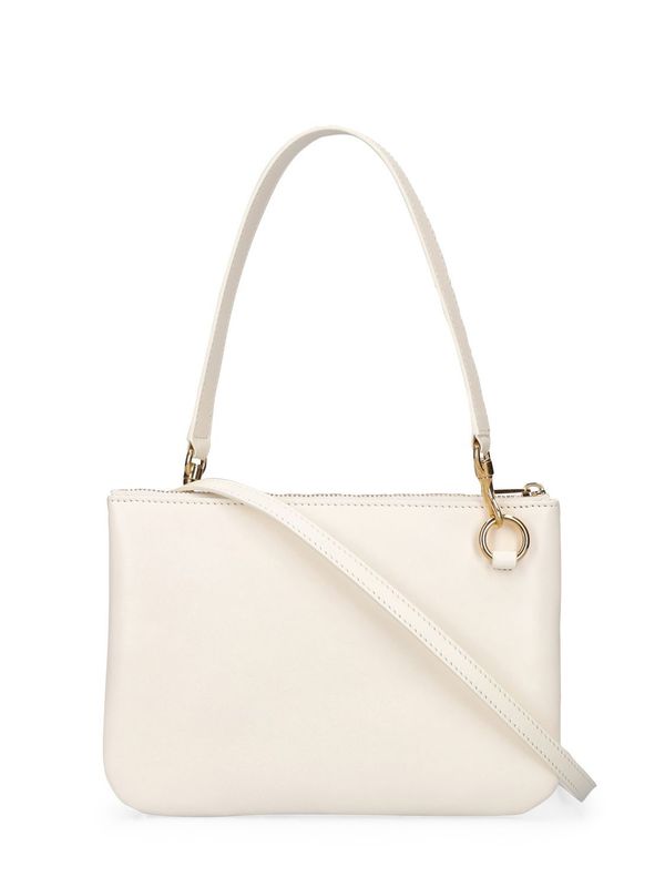 Jil Sander Small Link Leather Shoulder Bag - Eggshell Jil Sander Small Link Leather Shoulder Bag - Eggshell