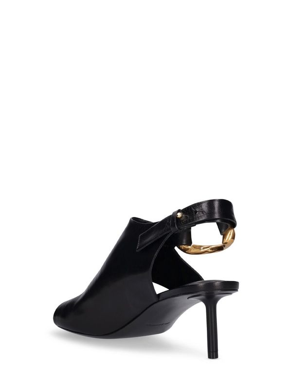 60mm Leather Round Ring Sandals | Garmentory