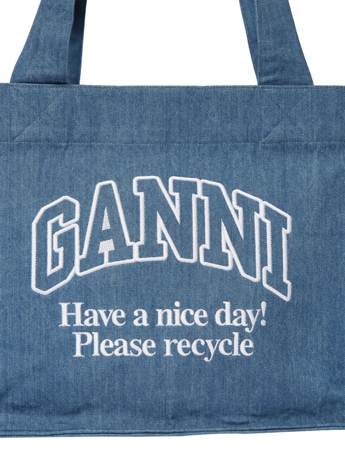 Ganni■25SS Large Easy Shopper Denim Blue bag【 残りわずか】 Ganni【ガニー】large easy shopper denim 