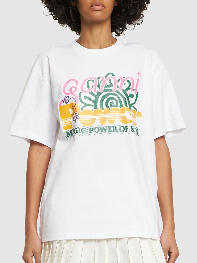 【Ganni】Butterfly Print Short Sleeve T-shirt - White 19460799_43345936_600.jpg