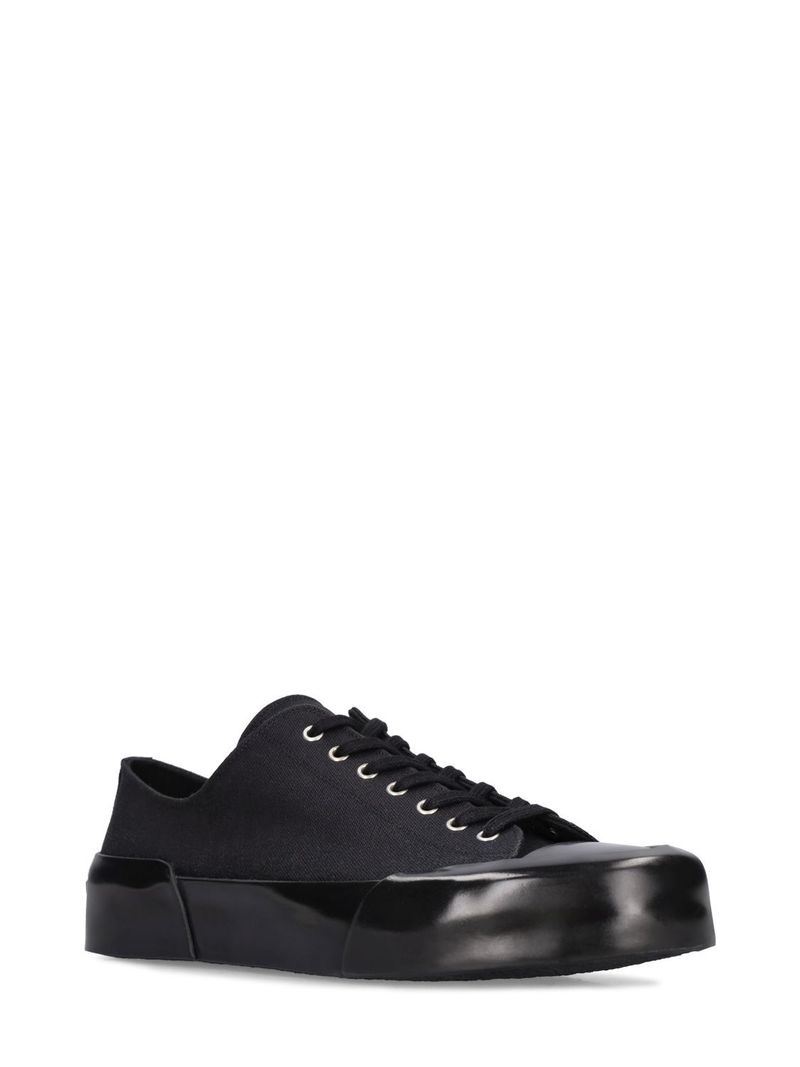 Jil Sander Vulcanized Canvas Low Top Sneakers - Porcelain
