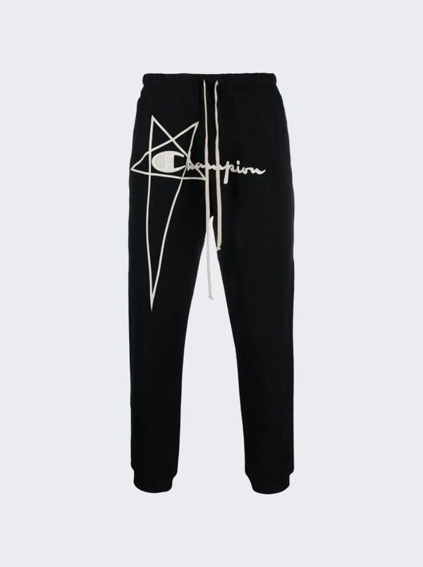 Rick Owens X Champion Dietrich Drawstring Sweatpants - Black