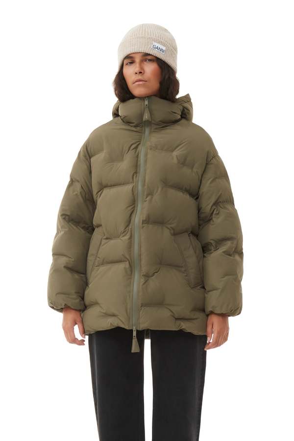 Ganni LIGHT STRUCTURED RIB KNIT BEANIE - BRAZILIAN SAND | Garmentory