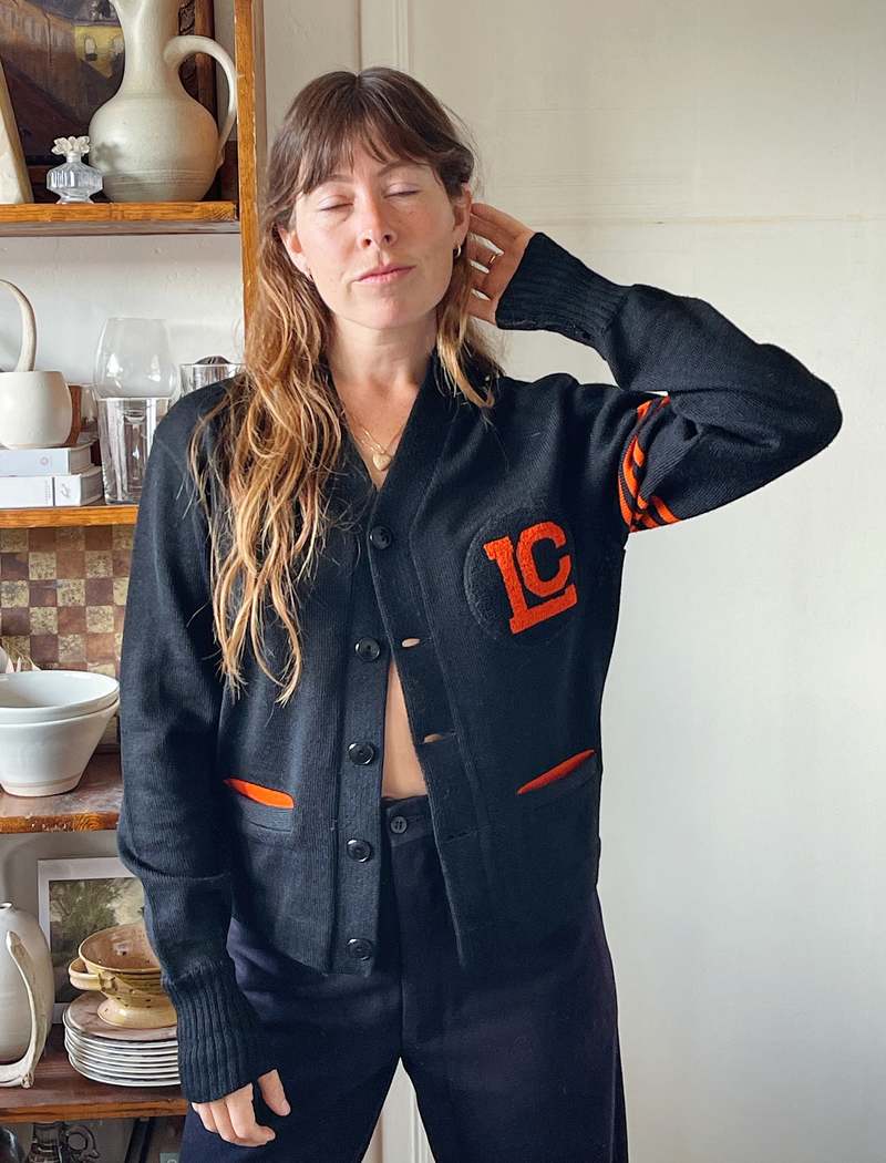 1960s ALPACA cardigan varsity shop XL