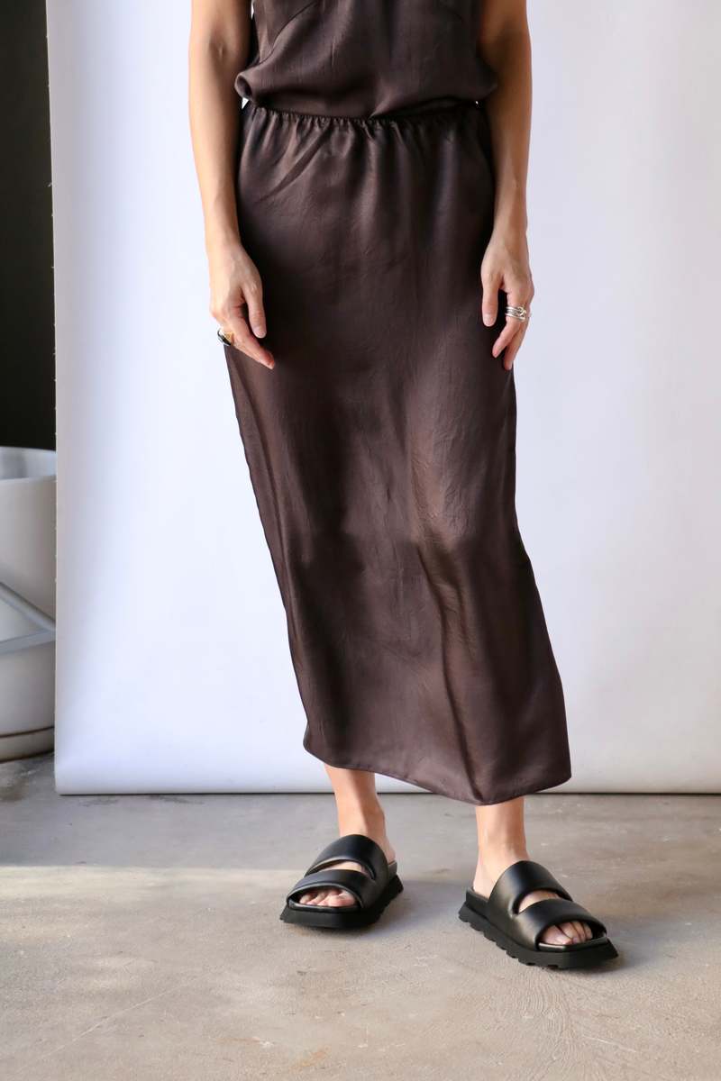 tibi brown slip dress Summer Satin Slip Dress – Tibi Official main image 0