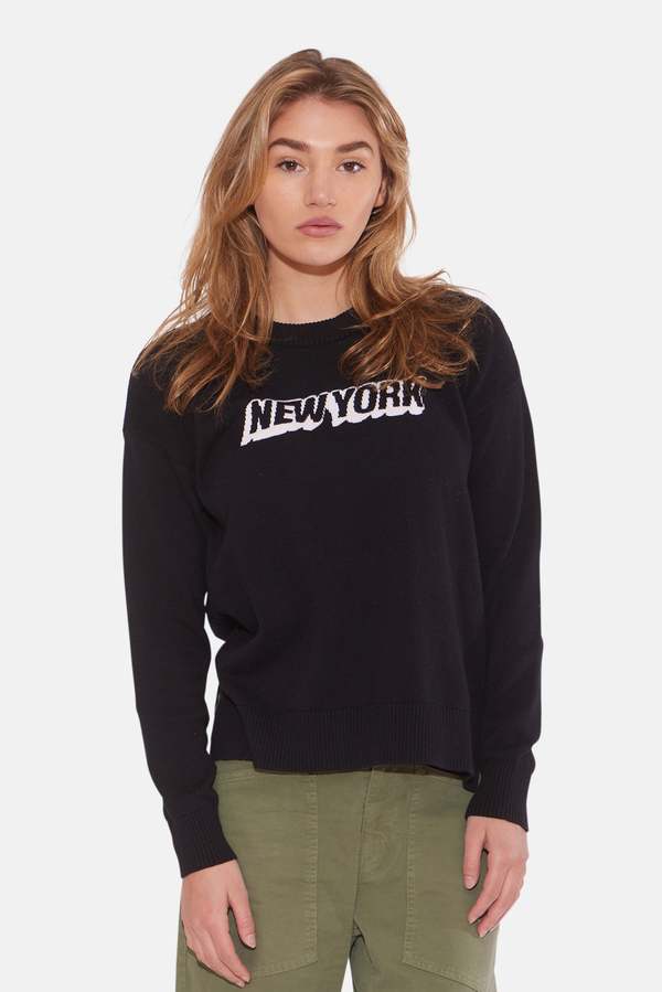 Blue&Cream New York Cotton Crewneck - Black