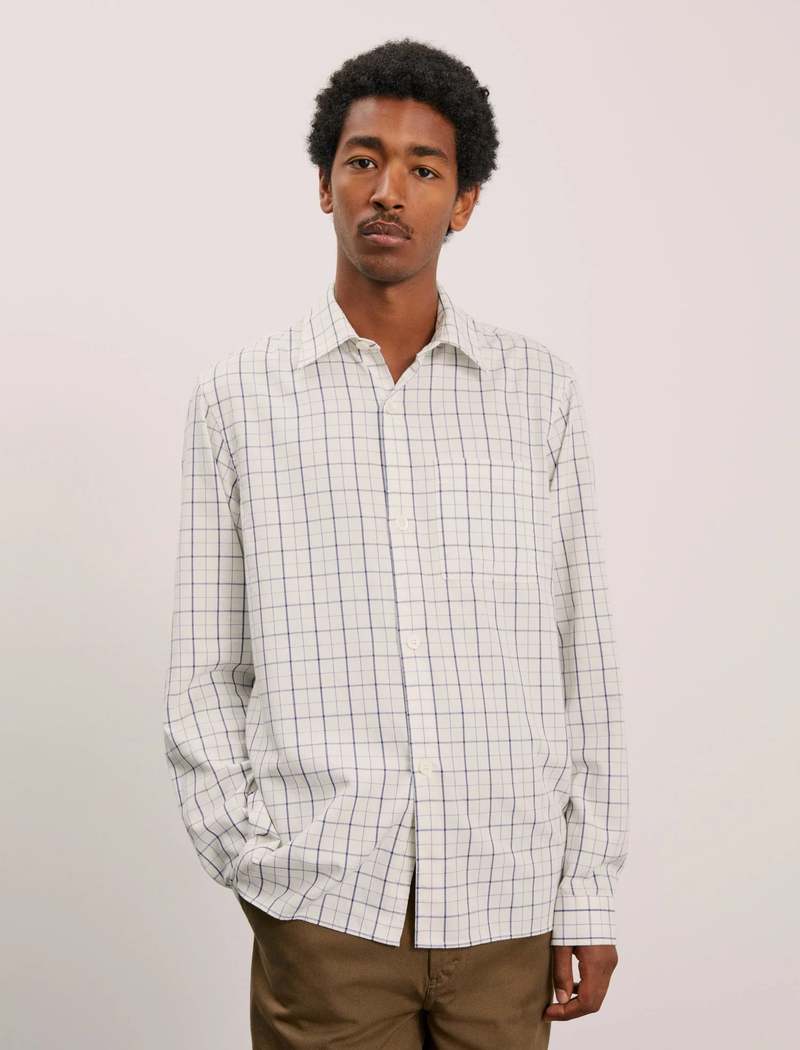【oan】See-through Check Shirt B33977s.jpg