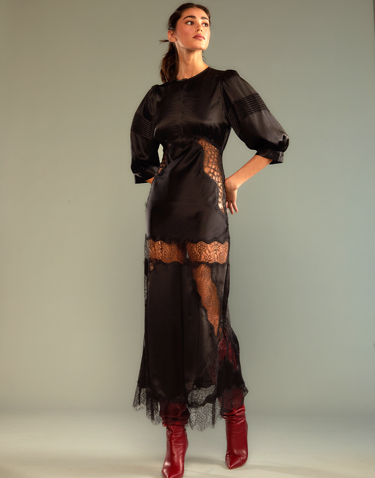 black lace slip dress mini Lace Mini Dress - Open Back Dress - Satin Mini Dress