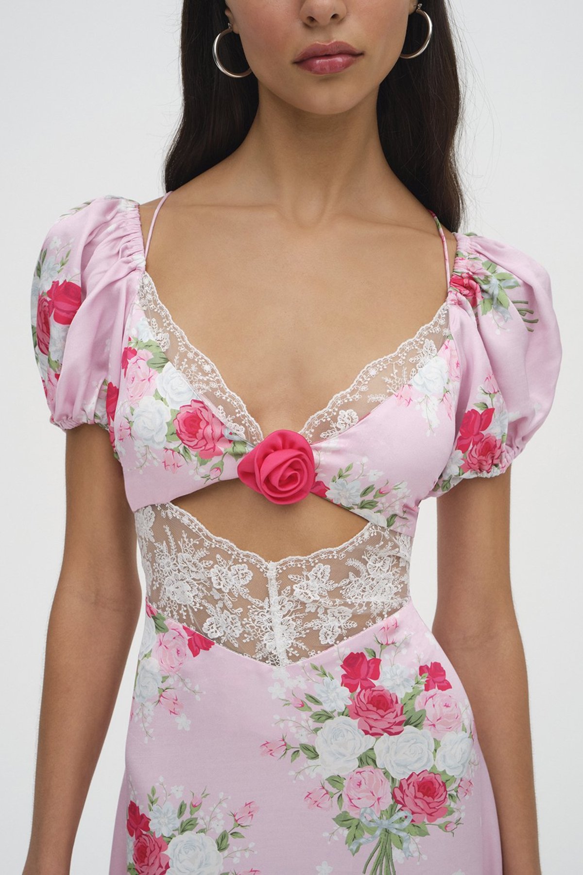 strapless open back dress FOR LOVE & LEMONS Kate Mini Dress In Pink