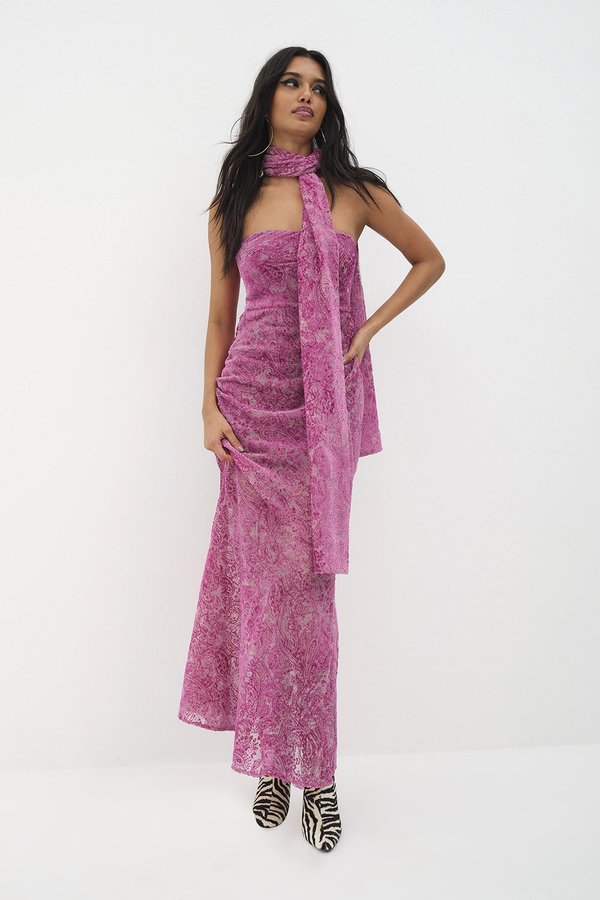 For Love & Lemons Francesca Maxi Dress - Purple on Garmentory