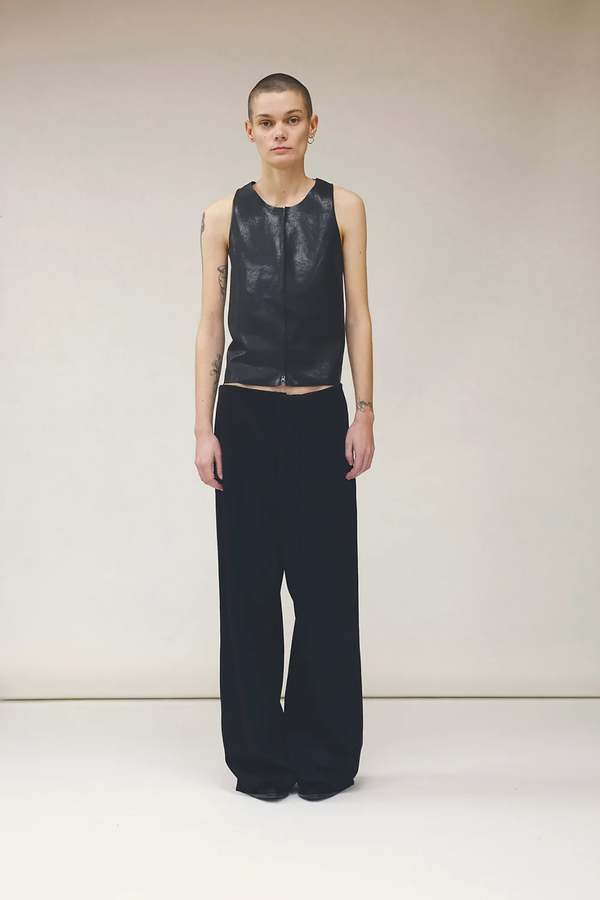 Gabriela Coll Garments No.227 Wool Full Trousers - Black | Garmentory