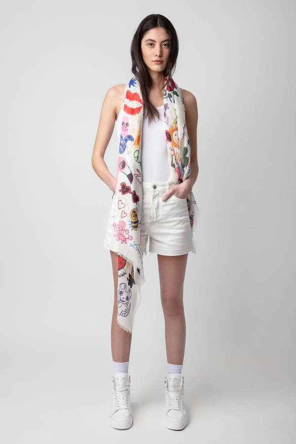 Zadig & Voltaire Maxi Delta Scarf | Garmentory