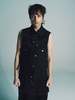 TAKAHIROMIYASHITA The Soloist. Right Left Sleeveless Jean Jacket - Black - Thumbnail 1