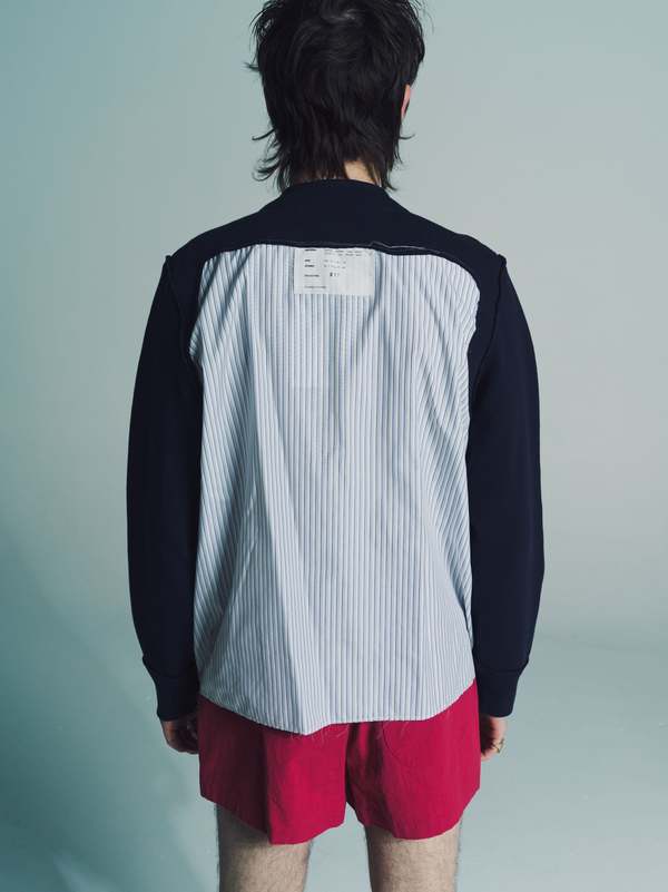 Camiel Fortgens Rib Knitted Research Zip Cardigan - Blue | Garmentory