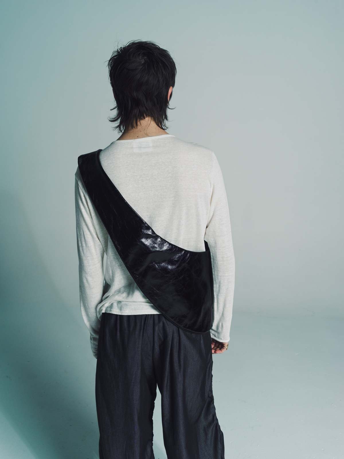 Gabriela Coll Garments Crossed Leather Bag - Black | Garmentory