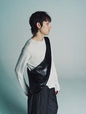 Gabriela Coll Garments Crossed Leather Bag - Black | Garmentory