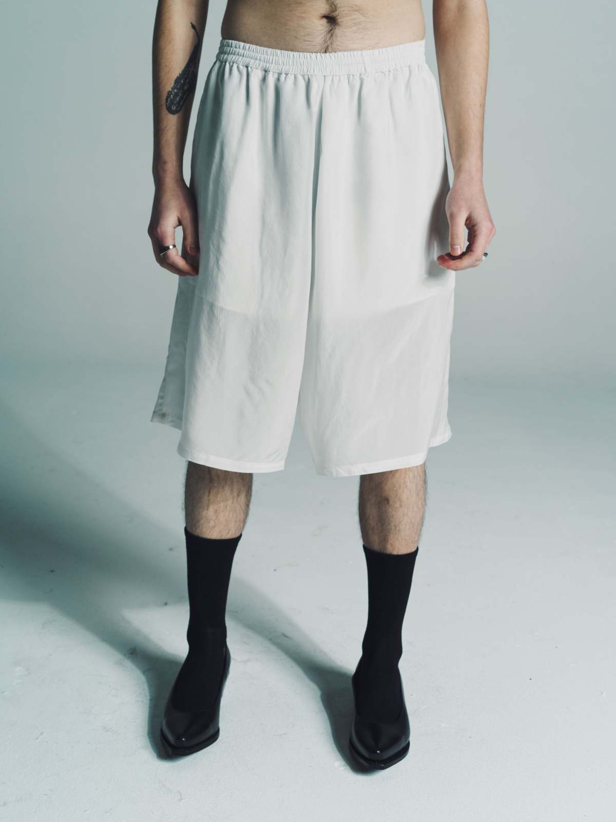 Gabriela Coll Garments Cupro Short Trousers - White | Garmentory
