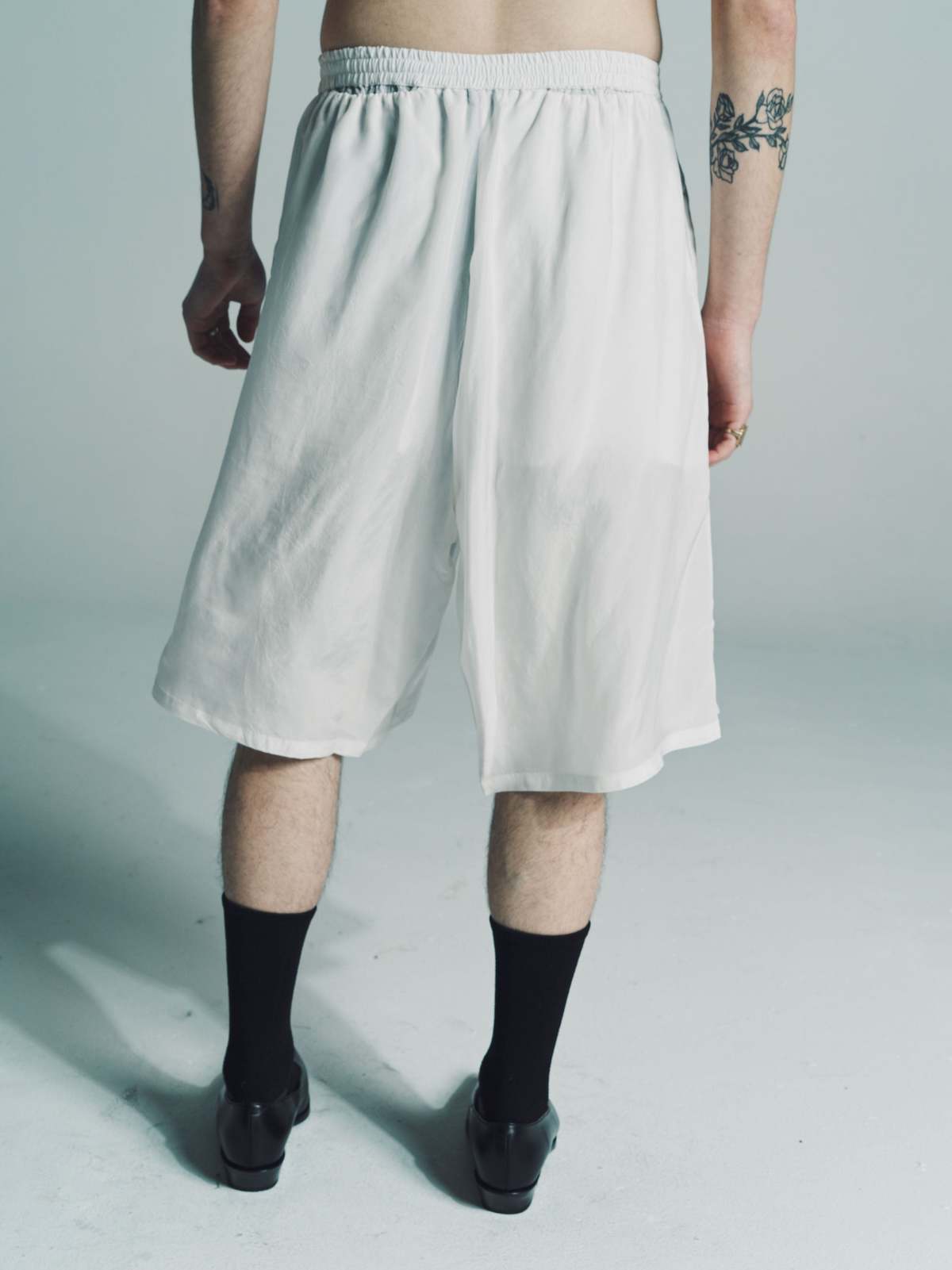 Gabriela Coll Garments Cupro Short Trousers - White | Garmentory
