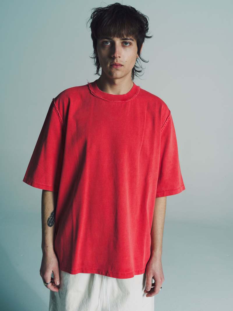 Camiel Fortgens Old Dye Heavy Jersey Big Tee - Red | Garmentory