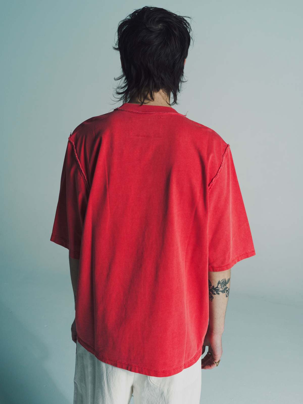 Camiel Fortgens Old Dye Heavy Jersey Big Tee - Red | Garmentory