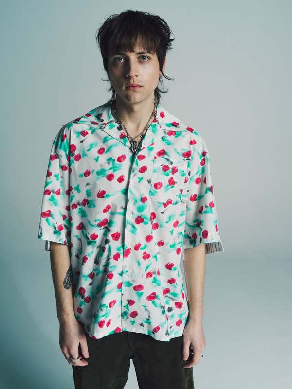 Marni White Poplin Bowling Shirt With Contrast Back