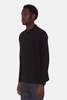 04651/ Organic Henley Long Sleeve - Black - Thumbnail 2