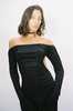 Lucille Thièvre Off Shoulder Dress - Black - Thumbnail 2