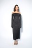 Lucille Thièvre Off Shoulder Dress - Black - Thumbnail 8