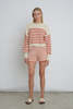 Eleven Six Layla Stripe Sweater - Ivory/Tomato - Thumbnail 3