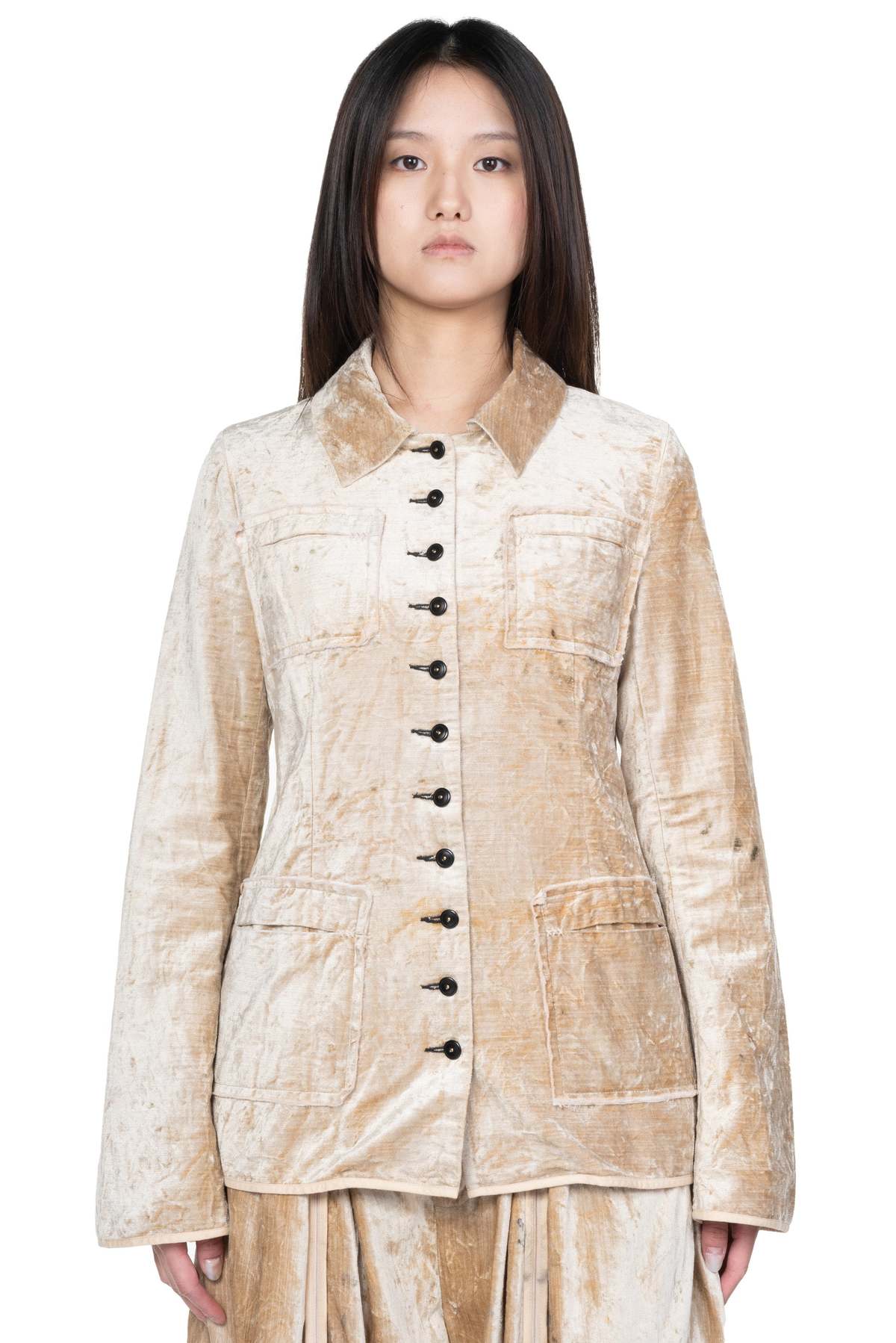 Mute Dance Velvet Dyed Jacket - Beige - Image 2 of 5