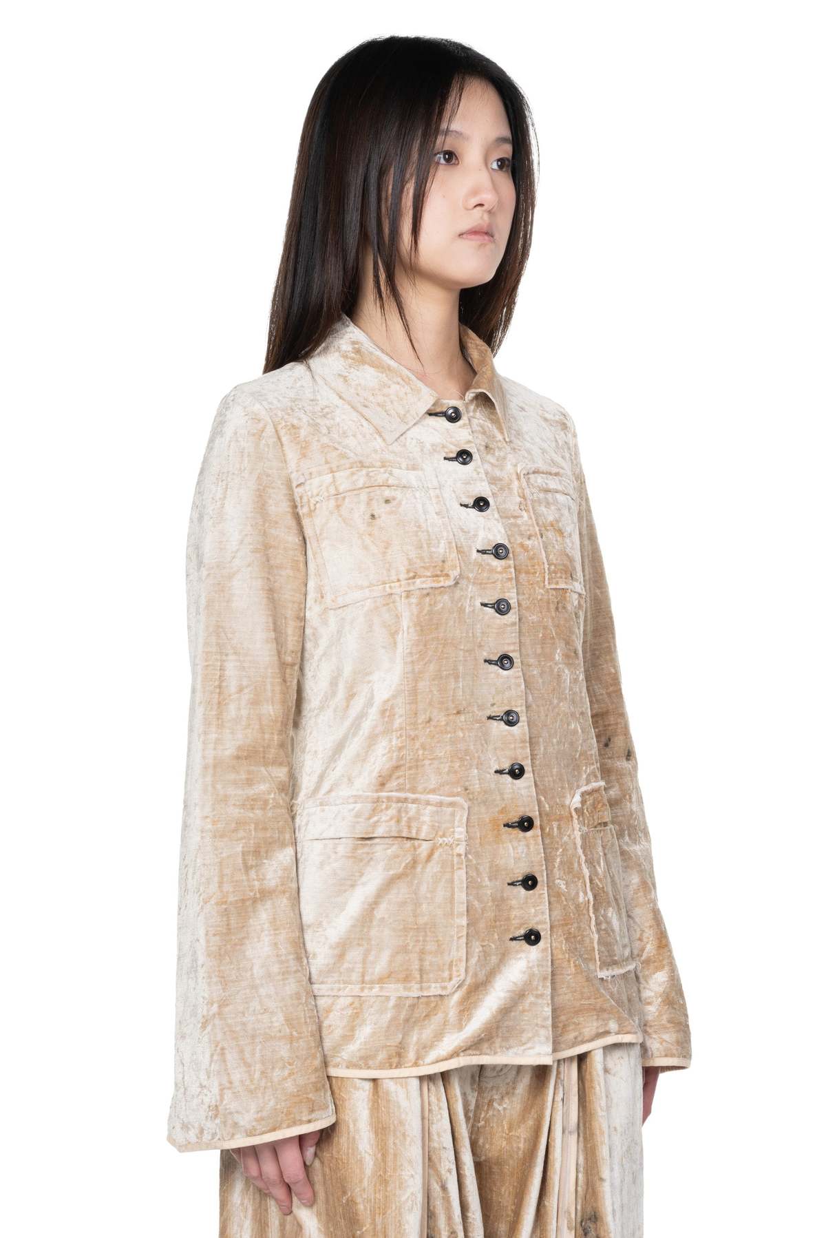 Mute Dance Velvet Dyed Jacket - Beige - Image 3 of 5