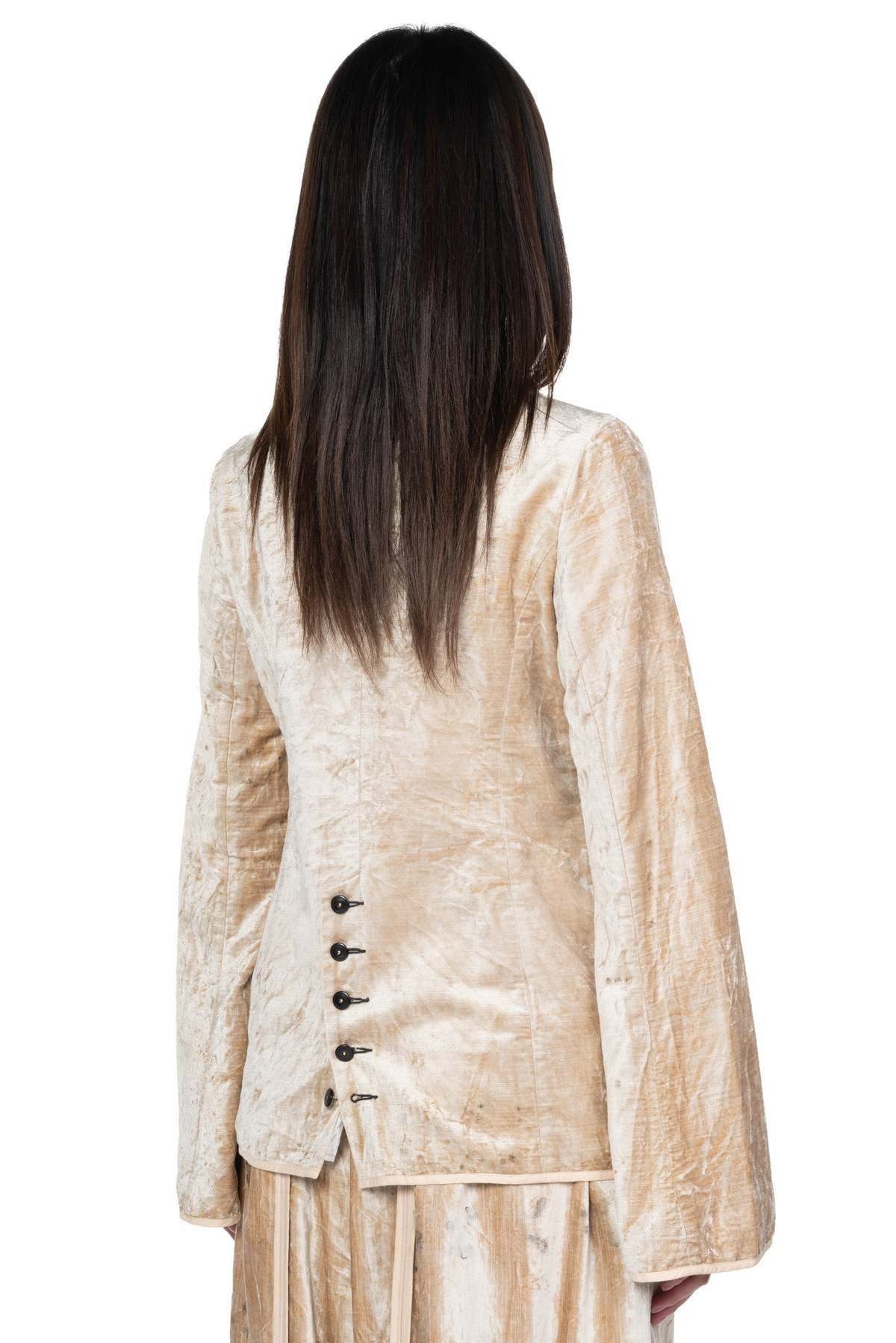 Mute Dance Velvet Dyed Jacket - Beige - Image 4 of 5