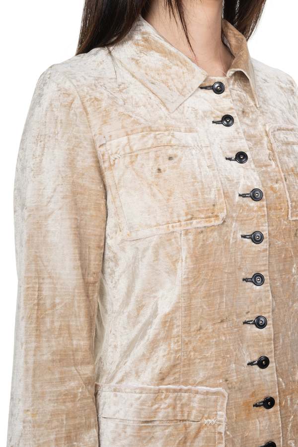 Mute Dance Velvet Dyed Jacket - Beige